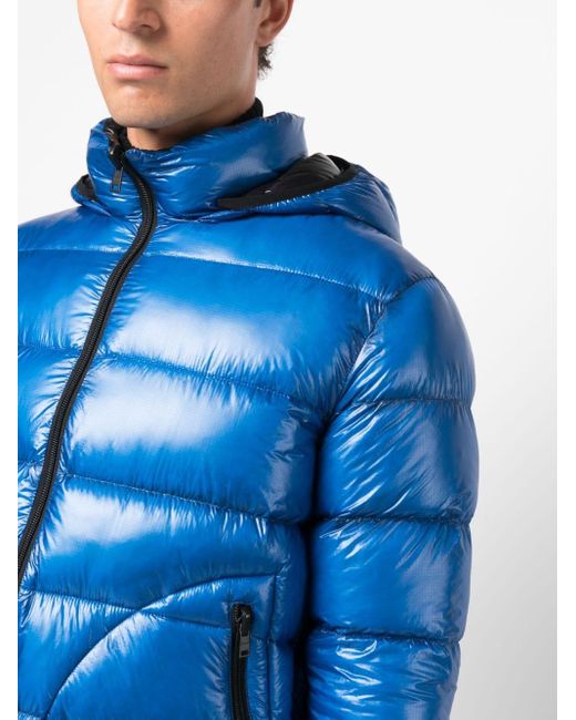 Herno Blue Goose-down Hooded Puffer Jacket for men