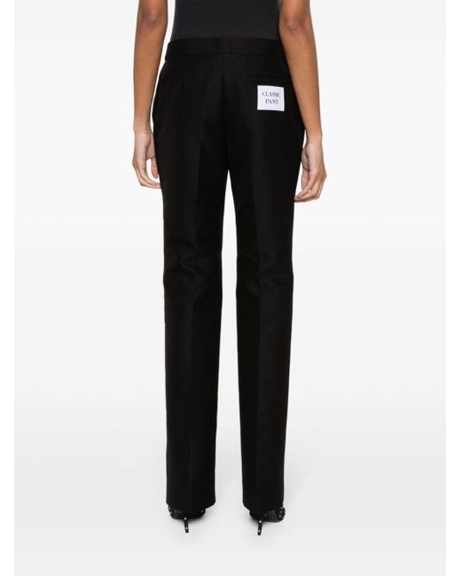 Moschino Black Patch-detail Trousers