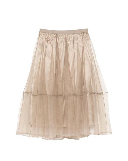 JNBY Natural Tulle Midi Skirt