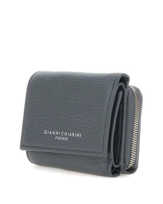 Gianni Chiarini Gray Zip-Around Leather Wallet