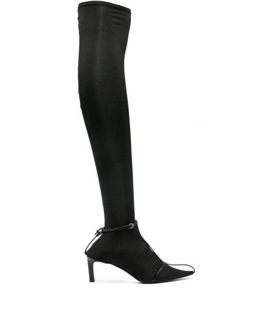 Jil Sander Black Stiefel im Sock-Style 75mm
