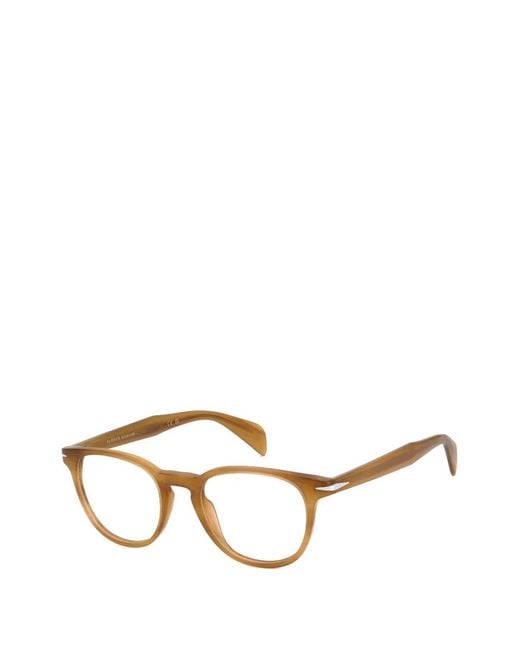 David Beckham Natural Round-Frame Glasses