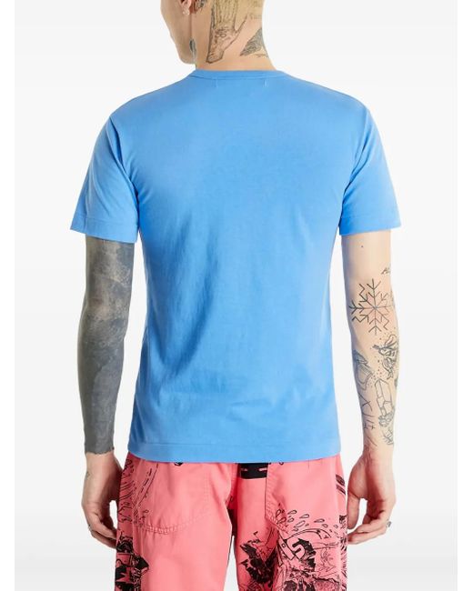 COMME DES GARÇONS PLAY Blue Heart Logo T-Shirt