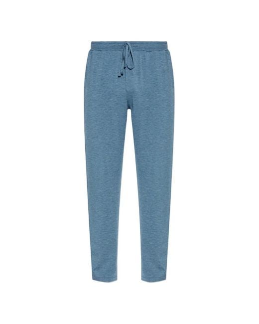Hanro Blue Drawstring Trousers for men
