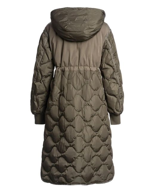 Parajumpers Gray Quilted Hooded Coat