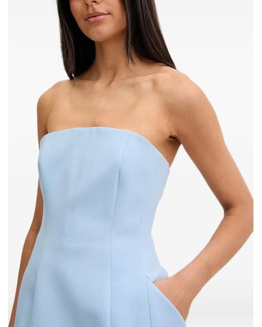 Bardot Strapless Mini-Jurk in het Blue