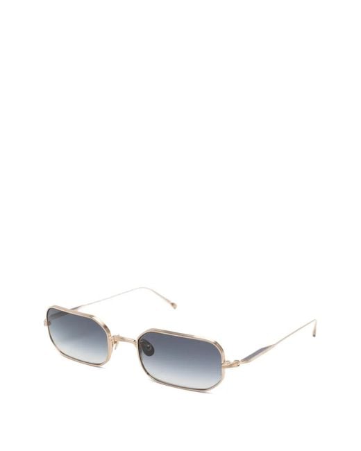 Matsuda White Rectangle Sunglasses