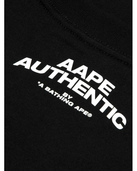 Aape By A Bathing Ape Black Aape Graphic T-Shirt for men