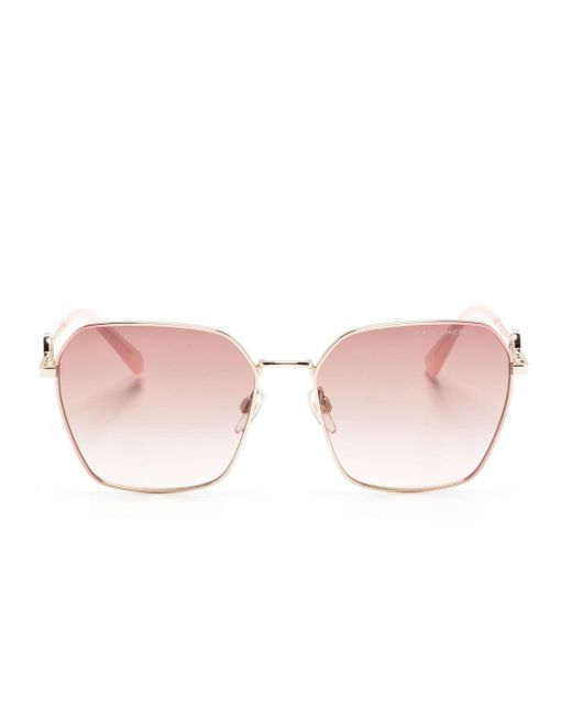 Marc Jacobs Pink Sonnenbrille mit geometrischem Gestell