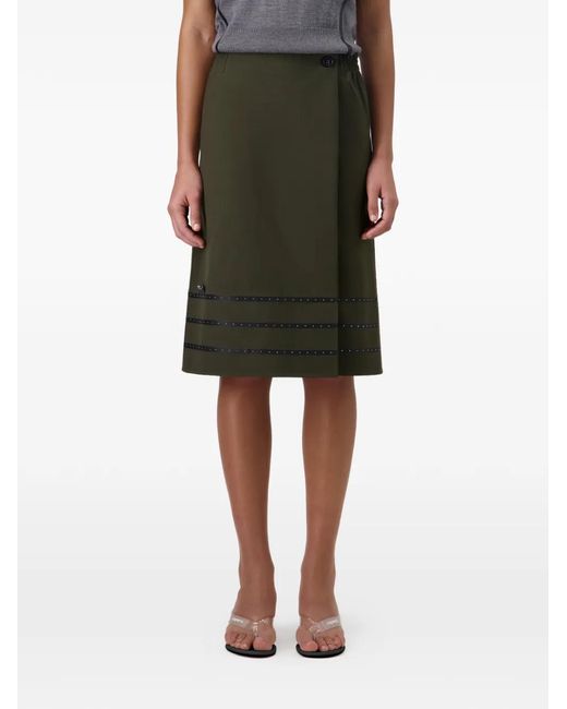 Coperni Green Tailored Midi Skirt