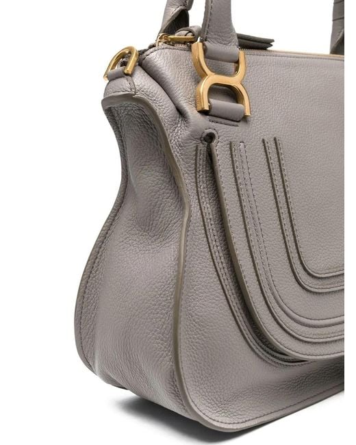 Chloé Gray Marcie Leather Tote Bag