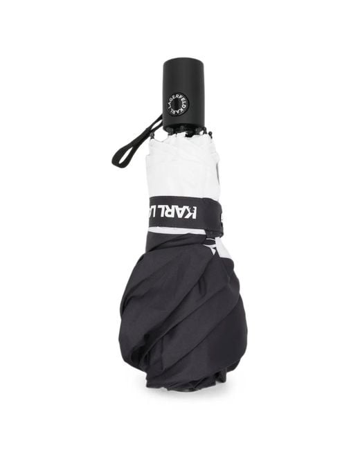 Karl Lagerfeld White K Autograph Bicolor Umbrella