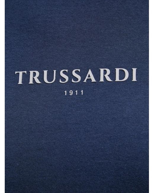 Trussardi Blue Logo-Print Short-Sleeve T-Shirt for men