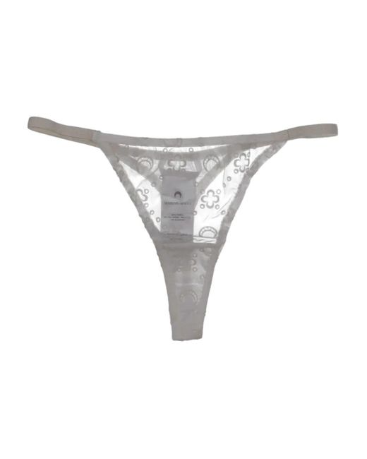 MARINE SERRE Gray Gemusterter String