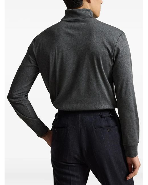 Polo Ralph Lauren Gray Pony-Embroidered Turtleneck Sweater for men