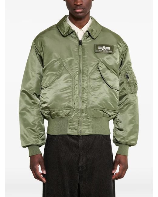 Alpha Industries Green Cwu-45 Heritage Bomber Jacket
