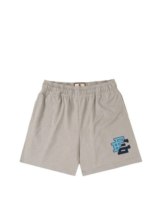 Eric Emanuel White Logo-Print Mesh Shorts for men