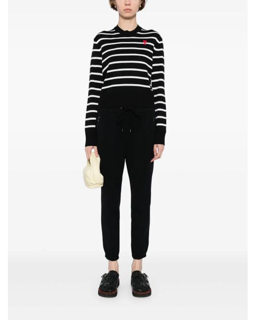 James Perse Black Scuba-Jersey Track Pants