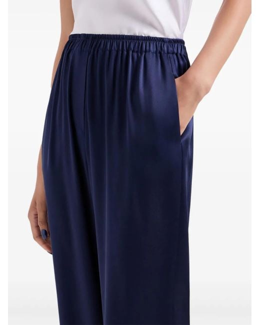 Giorgio Armani Blue Silk Trousers