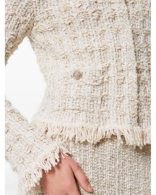 Twinset White Tweed Lurex Jacket