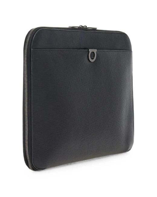 Ferragamo Black Gancini Document Holder for men