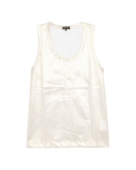 Comme des Garçons White Metallic Mesh Vest for men