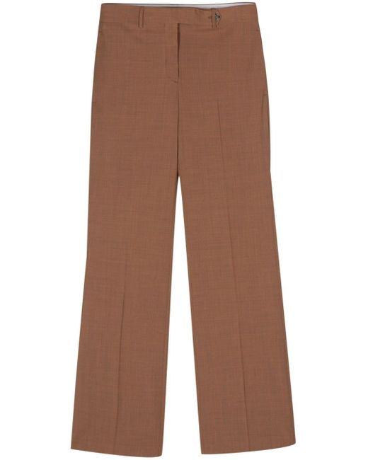 Paul Smith Brown Straight-leg Wool Trousers