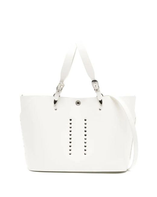 Toga レザー トートバッグ White