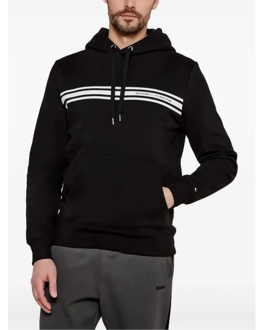 メンズ Tommy Hilfiger ロゴ パーカー Black