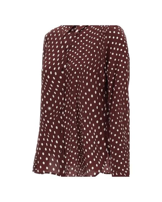 Stella McCartney Purple Polka-Dot Silk Shirt