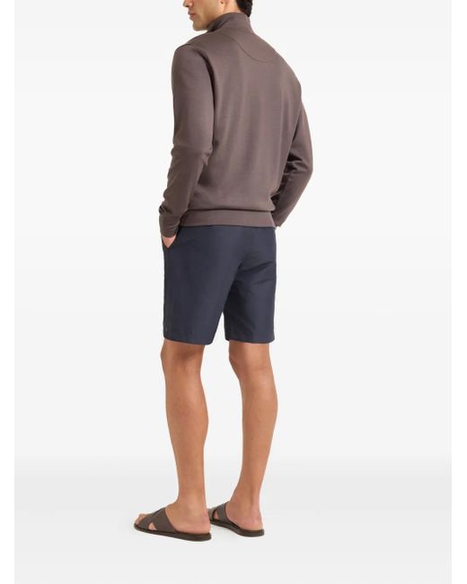Orlebar Brown Brown Isar Half-Zip Merino Wool Sweater for men