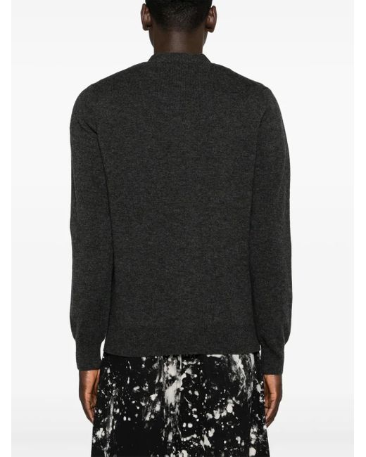 COMME DES GARÇONS PLAY Black Heart-Patch Wool Cardigan