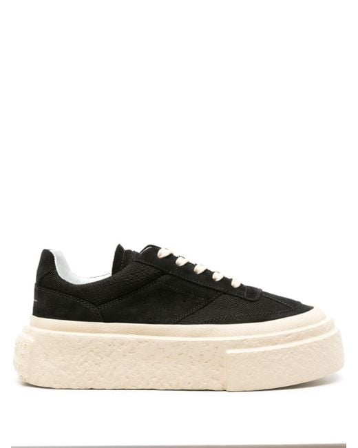 MM6 by Maison Martin Margiela Black Numbers-motif Suede Sneakers