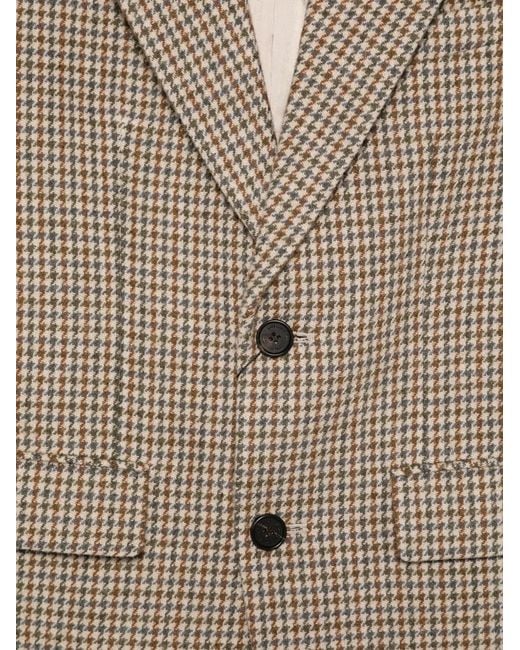 DUNST Brown Houndstooth Blazer