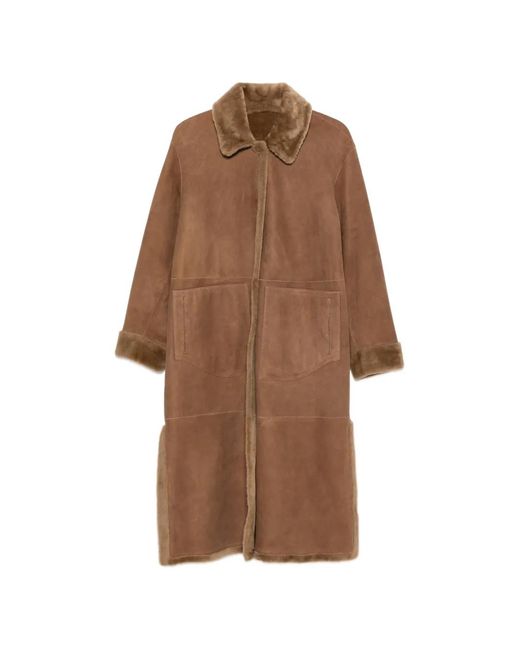 Manzoni 24 Brown Long-Sleeves Coat