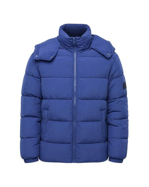 DIESEL Blue Step-Out Hooded Padded Jacket for men