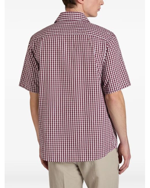 Slowear Pink Checked Cotton Shirt for men