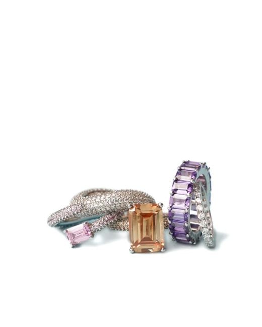 Izabel Display White Mega Rectangle Ring