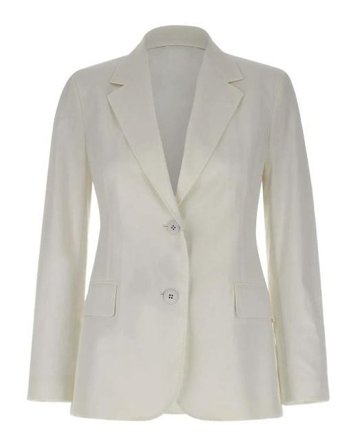 Max Mara Gray Sakko mit fallendem Revers