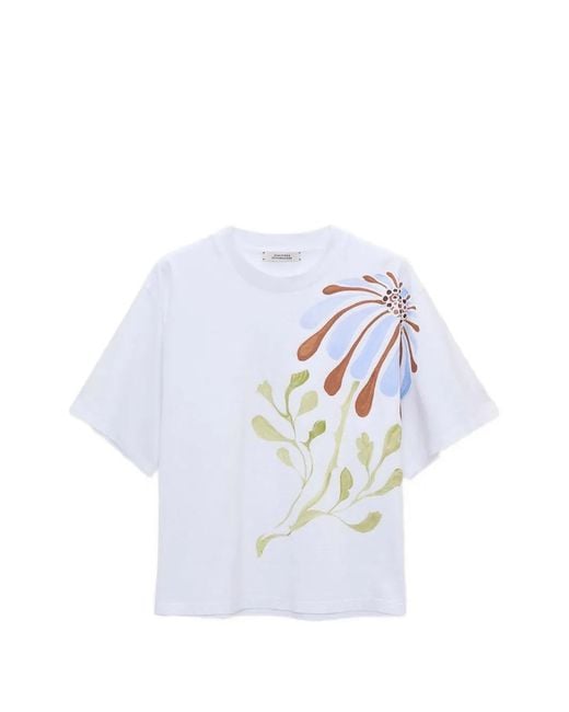 Dorothee Schumacher White T-Shirt À Imprimé Graphique