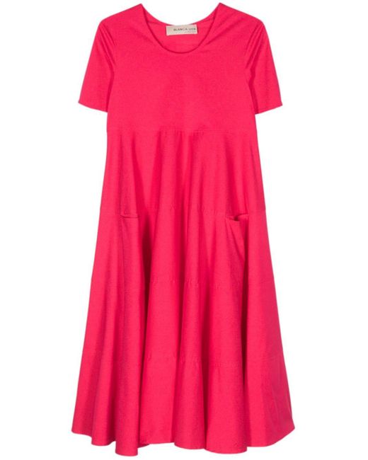 Blanca Vita Arabide Popeline Midi-jurk in het Pink