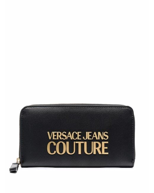 Versace Jeans Couture Logo Zipped Wallet in Black - Save 55% | Lyst
