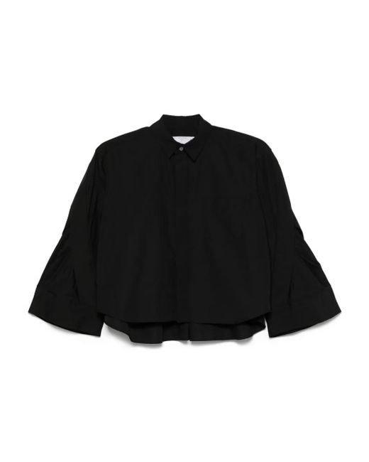 Sacai クロップド シャツ Black