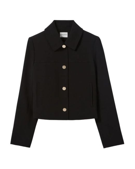 Claudie Pierlot Black Jacke mit Kontrastknöpfen