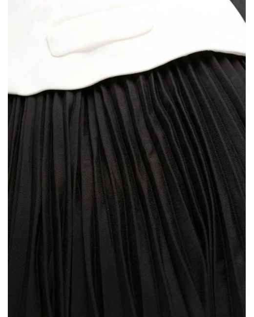 Self-Portrait White Crepe Midi Dress