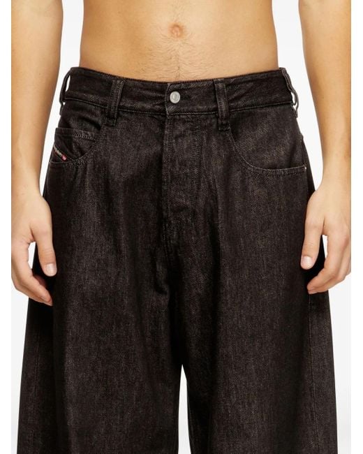 DIESEL Black "1997 D-Enim-M" Wide Leg Jeans Clothing
