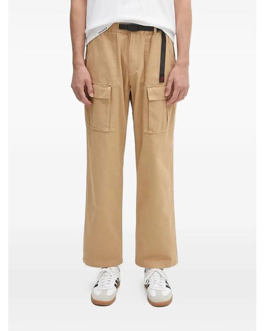Gramicci Natural Belted Cargo-Pocket Trousers for men