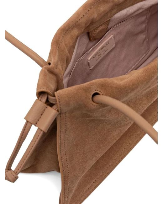 Coccinelle Brown Embossed-Logo Tote Bag