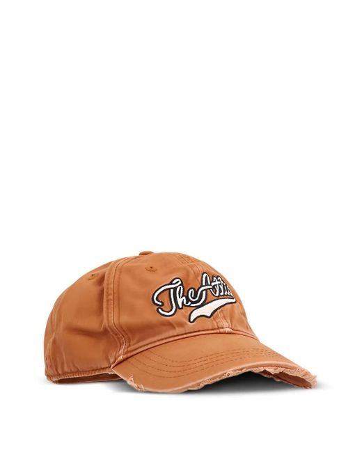 The Attico Orange Embroidered-Logo Baseball Cap