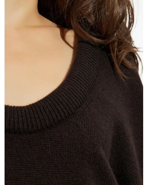 Lisa Yang Black Doria Off-Shoulder Sweater